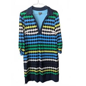 Muse Polka Dot Striped Dress with Belt Loops